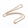 304 Stainless Steel Curb Chain Necklaces NJEW-P147-04G-1