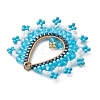 Glass Seed Beads Big Pendants PALLOY-MZ00410-02-4