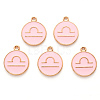 Alloy Enamel Pendants X-ENAM-S124-01A-09K-2