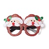 Christmas Plastic & Non-woven Fabric Glitter Glasses Frames AJEW-E053-01B-1