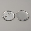 Flat Round Iron Badge Button Parts DIY-WH0297-15E-2