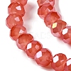 Baking Electroplate Glass Beads Strands DGLA-A039-J6MM-B01-3