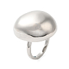 Oval Brass Finger Rings for Women RJEW-A046-05P-1
