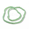 Electroplate Opaque Solid Color Glass Beads Strands GLAA-E036-10C-3
