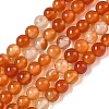Round Natural Red Agate Bead Strands G-M257-4mm-26-2