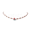 Summer Theme Handmade Polymer Clay Fruit Bead Necklaces NJEW-JN04157-4
