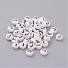 Flat Round with Letter J Acrylic Beads X-PL37C9070-J-1