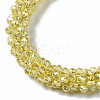 Faceted Transparent Glass Beads Stretch Bracelets BJEW-S144-002C-04-3