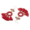 Polycotton Tassels Chandelier Earrings for Women EJEW-JE06210-4