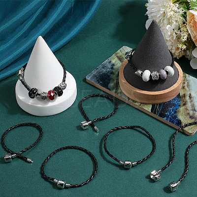 20pcs Braided PU Leather Cord Bracelet Making MAK-SC0001-30B-1