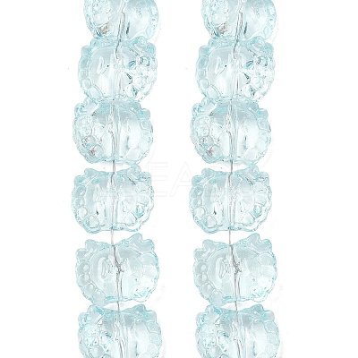 Electroplate Baking Paint Transparent Glass Beads Strands GL-CBA17FF-02K-1