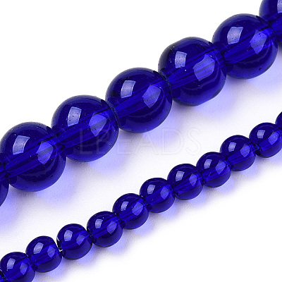 Transparent Glass Beads Strands GLAA-T032-T8mm-15-1