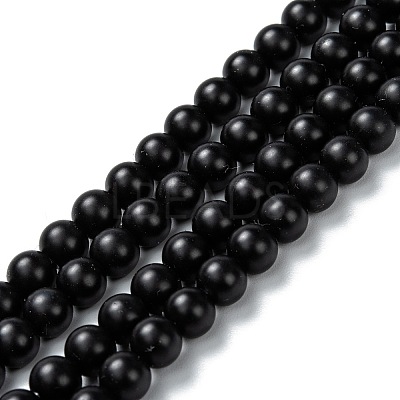 Natural Black Onyx Beads Strands LS-G-Z024-01C-1