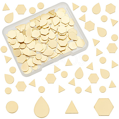 160Pcs 4 Style Brass Cabochons KK-OC0001-39-1