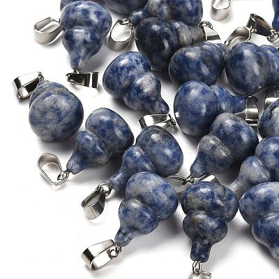 Natural Blue Spot Jasper Pendants G-B127-03P-03-1