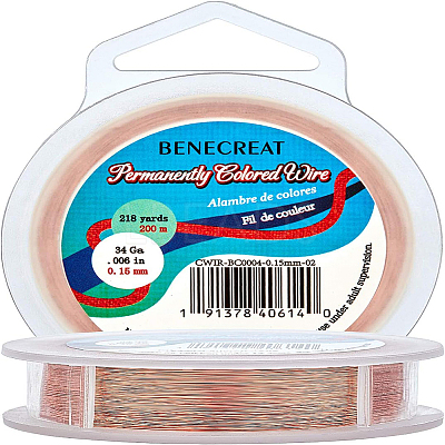 Round Copper Wire for Jewelry Making CWIR-BC0004-0.15mm-02-1