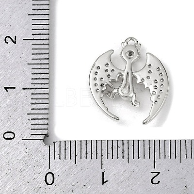 Brass Micro Pave Clear Cubic Zirconia Pendants KK-L238-04P-1