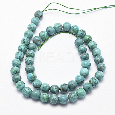 Natural Marble Beads Strands G-K211-6mm-A-1