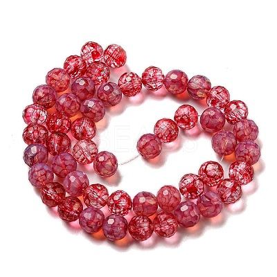 Baking Paint Glass Bead Strands GLAA-G116-02C-1