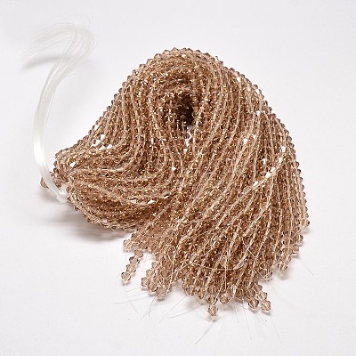Transparent Glass Beads Strands EGLA-A039-T6mm-D12-1