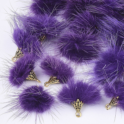 Faux Mink Fur Tassel Pendant Decorations X-FIND-S300-37K-1