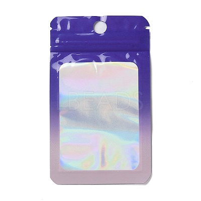 Rectangle Glitter Holographic PVC Resealable Packaging Bags ABAG-P011-01A-03-1