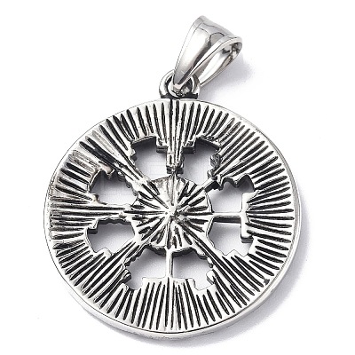 304 Stainless Steel Pendants STAS-C065-01AS-1