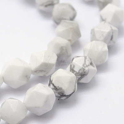 Natural Howlite Beads Strands G-F523-28-8mm-1