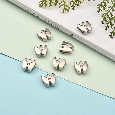 Letter Slider Beads for Watch Band Bracelet Making LS-ALRI-O012-W-NR-1