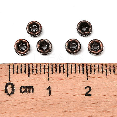 Brass Rhinestone Spacer Beads RB-A014-Z4mm-01R-NF-1