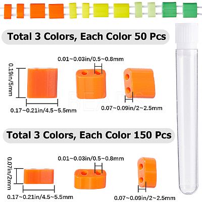 600Pcs 6 Style Opaque Colours 2-Hole Glass Seed Beads SEED-CN0001-17-1