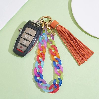 Chain Link Wristlet Keychain HJEW-SW00014-07-1