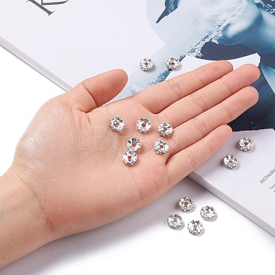 Iron Crystal Rhinestone Spacer Beads RB-A007-10MM-S-1