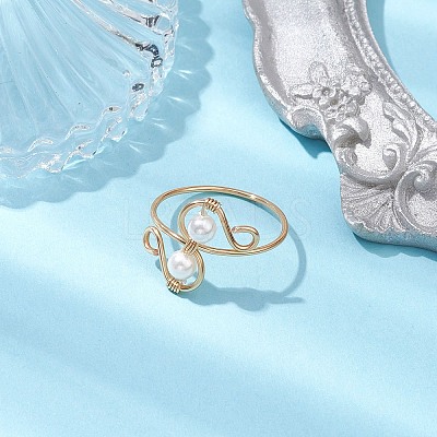Shell Pearl Finger Rings RJEW-TA00131-1