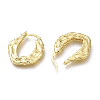 Brass Hoop Earrings X-EJEW-H104-17G-1