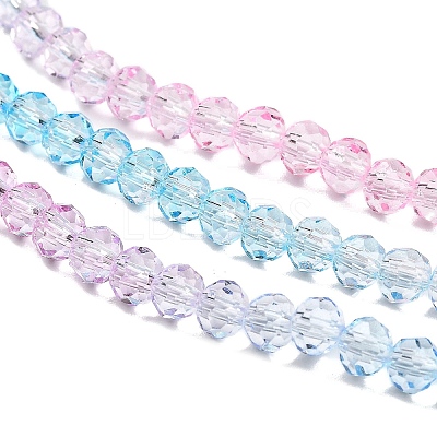 Transparent Painted Glass Beads Strands X1-DGLA-A034-T3mm-A22-1