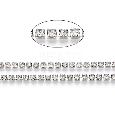 Iron Rhinestone Strass Chains CH-YW0003-01C-NF-1