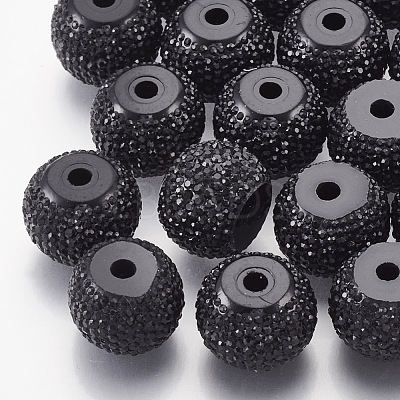 Resin Rhinestone Beads RESI-T020-02F-01-1