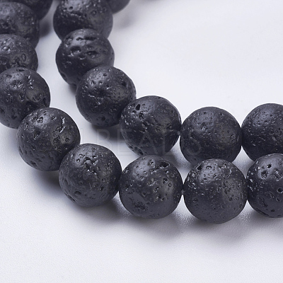 Natural Lava Rock Beads Strands G-J346-37-10mm-1