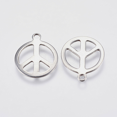 Tarnish Resistant 201 Stainless Steel Pendants STAS-P225-015P-1