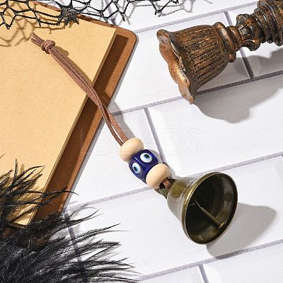 Iron Witch Bells for Door Knob Protection HJEW-JM02184-1