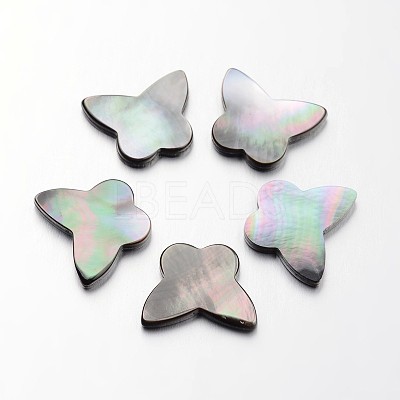 Butterfly Natural Black Lip Shell Cabochons SHEL-L003-39-1