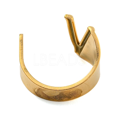 PVD Vacuum Plating 201 Stainless Steel Cuff Rings RJEW-Z032-01G-V-1