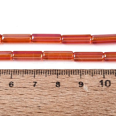 Electroplate Transparent Glass Beads Strands EGLA-Q132-02A-C02-1