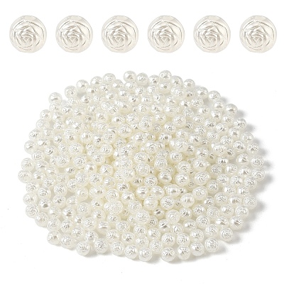 Pearlized Opaque Acrylic Beads OACR-YW0003-70A-1