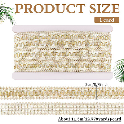 Polyester Braided Wavy Ribbons OCOR-WH0112-017A-1
