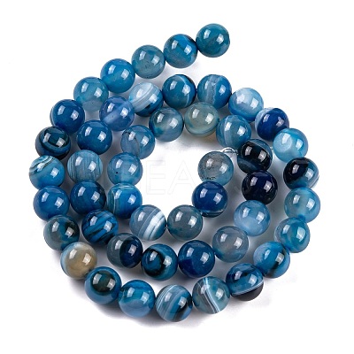 Natural Striped Agate/Banded Agate Beads X-AGAT-8D-8A-1