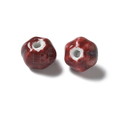 Vintage Porcelain Pumpkin Beads PORC-L080-H18-1