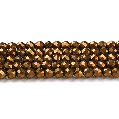 Electroplate Glass Beads Strands GLAA-H021-01A-FP01-1