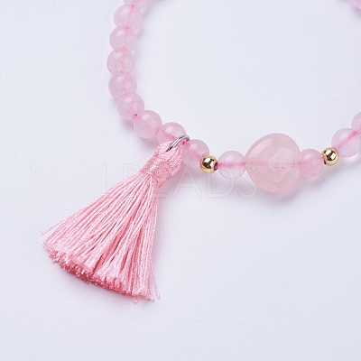 Tassel Charm Bracelets BJEW-P190-05-1